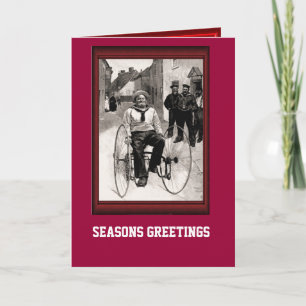 Cartes Pour Fêtes Annuelles Voilier vintage à vélo