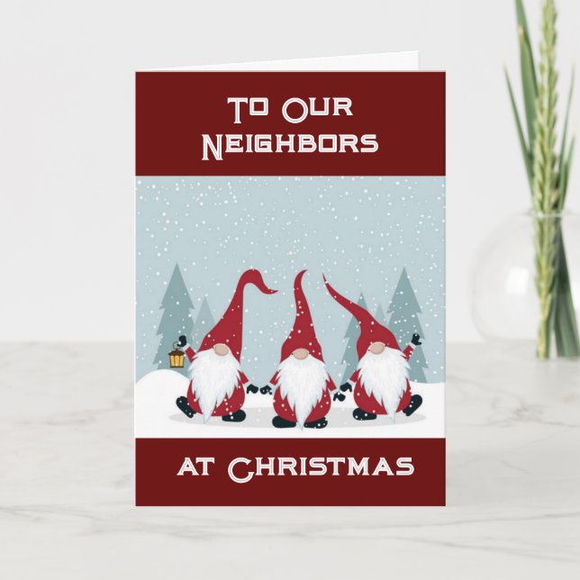 CARTES POUR FÊTES ANNUELLES VOISINS SOUHAITENT JOYEUX NOËL/HEUREUSE NOUVELLE A (Devant)