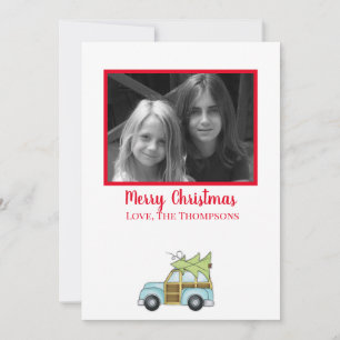 Cartes Pour Fêtes Annuelles Voiture avec arbre de Noël