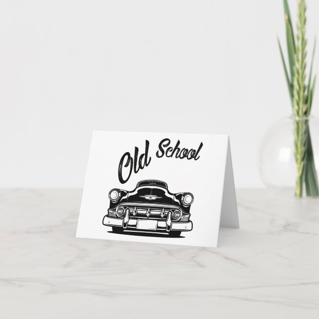 Cartes Pour Fêtes Annuelles Voiture classique (Devant)