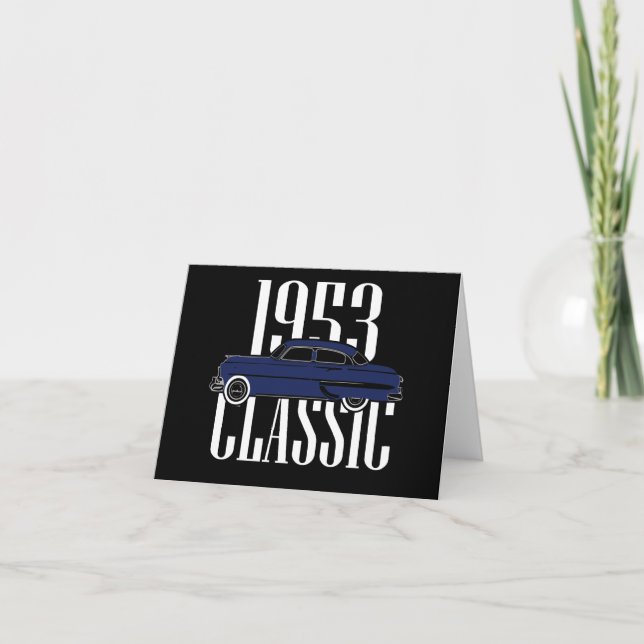 Cartes Pour Fêtes Annuelles Voiture classique 1953 (Devant)
