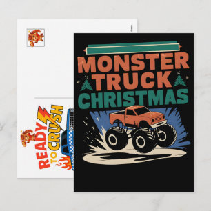 Cartes Pour Fêtes Annuelles Voiture de Monster Truck pour garçon d'anniversair