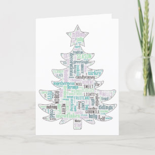 Cartes Pour Fêtes Annuelles Voiture de Noël moderne turquoise et verte menthe