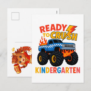 Cartes Pour Fêtes Annuelles Voiture Monster Truck pour garçon d'anniversaire, 