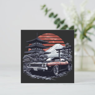 Cartes Pour Fêtes Annuelles Voiture Muscle Rétro