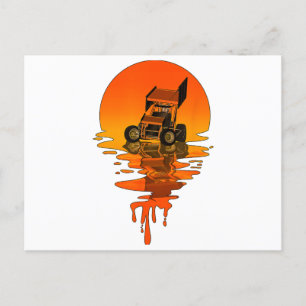 Cartes Pour Fêtes Annuelles Voiture vintage Retro Style Sprint