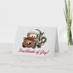 Cartes Pour Fêtes Annuelles Voitures   Mater En Train D'Hiver