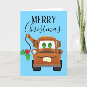 Cartes Pour Fêtes Annuelles Voitures Noël   Camion de remorque