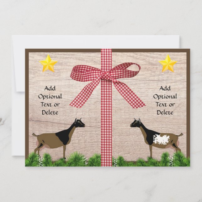 Cartes Pour Fêtes Annuelles Voix naine rustique nigériane voeux de Noël (Devant)