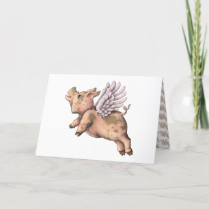 Cartes Pour Fêtes Annuelles Voler des porcs