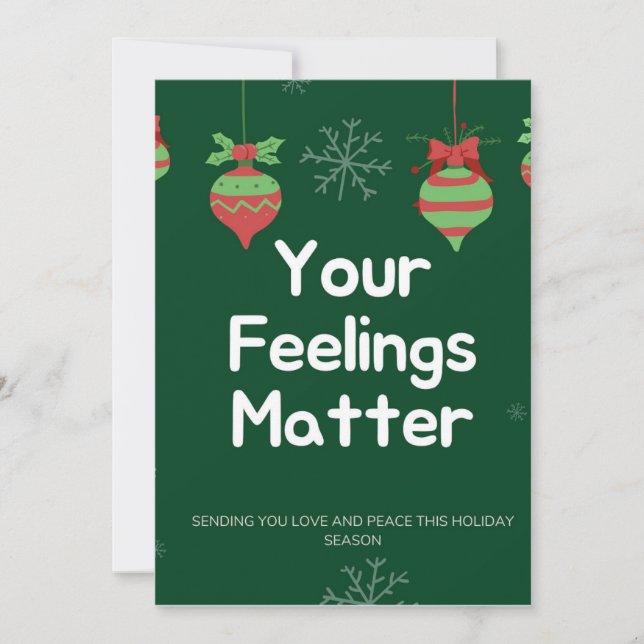 Cartes Pour Fêtes Annuelles Vos sentiments comptent (Devant)