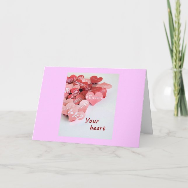 CARTES POUR FÊTES ANNUELLES VOTRE COEUR EST BEAU-COMME VOUS (Devant)