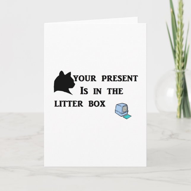 Cartes Pour Fêtes Annuelles Votre Présent Est Dans La Boîte À Litter (Devant)