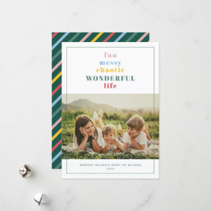 Cartes Pour Fêtes Annuelles Votre texte personnalisé Vie merveilleuse Photo mo
