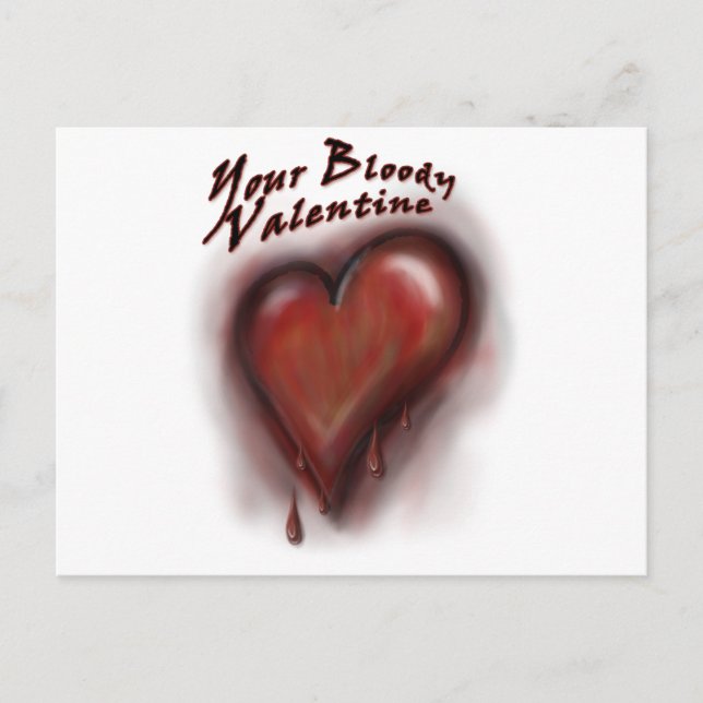 Cartes Pour Fêtes Annuelles Votre Valentine sanglant (Devant)
