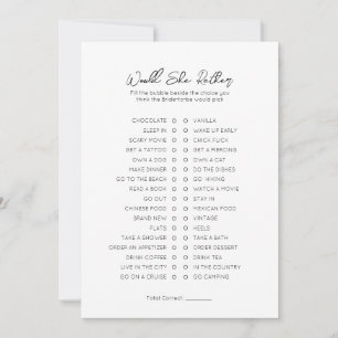 Cartes Pour Fêtes Annuelles Voudrait-Elle Plutôt Que Fête des mariées Jeu