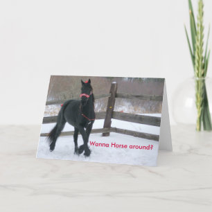 Cartes Pour Fêtes Annuelles Voulez au cheval… - Customisé