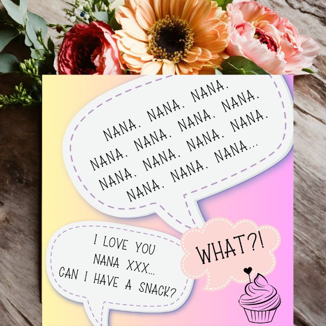 Cartes Pour Fêtes Annuelles vous aimez Nana rose mères jour cupcakes (Créateur téléchargé)