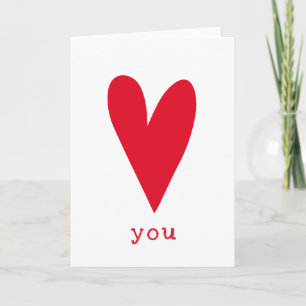 Cartes Pour Fêtes Annuelles Vous aimez   Red Heart Valentine's Day