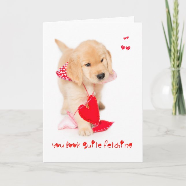 Cartes Pour Fêtes Annuelles Vous avez l'air de chercher Puppy Valentine (Devant)