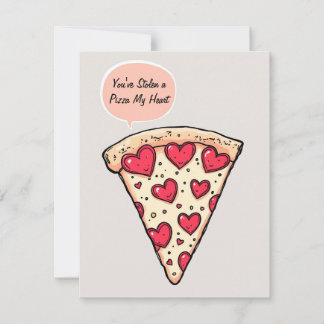 Cartes Pour Fêtes Annuelles Vous avez volé une pizza mon cœur