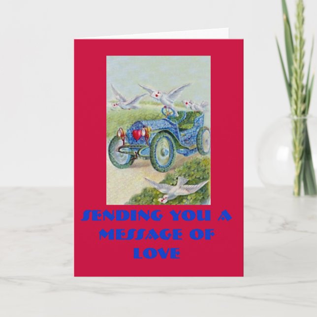 Cartes Pour Fêtes Annuelles Vous Envoyer Un Message D'Amour (Devant)