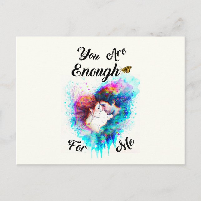 Cartes Pour Fêtes Annuelles Vous Êtes Assez Pour Moi Bestie Couple Love Valent (Devant)