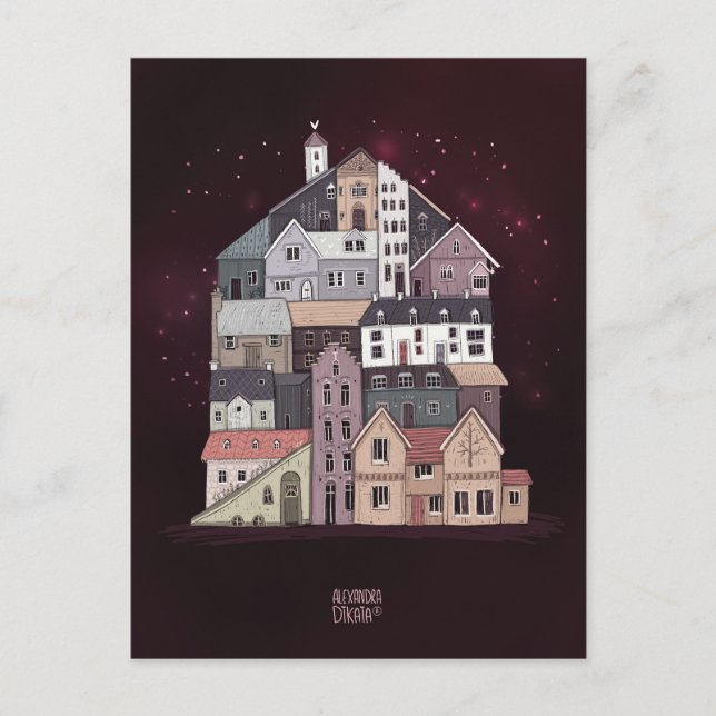 Cartes Pour Fêtes Annuelles Vous êtes chez moi par Alexandra Dikaia Love (Devant)