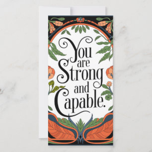 Cartes Pour Fêtes Annuelles Vous êtes fort et capable Citation Inspirationnell