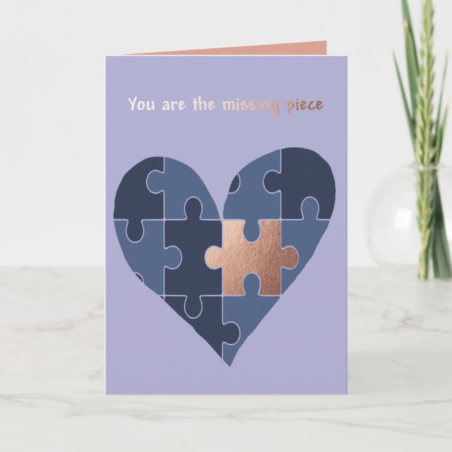 Cartes Pour Fêtes Annuelles Vous êtes la pièce manquante (Devant)