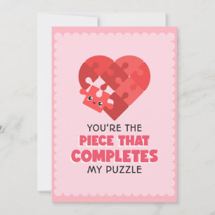 Cartes Pour Fêtes Annuelles Vous êtes la pièce qui complète mon puzzle