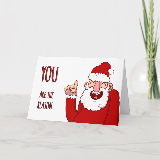 Cartes Pour Fêtes Annuelles Vous êtes la raison (Devant)