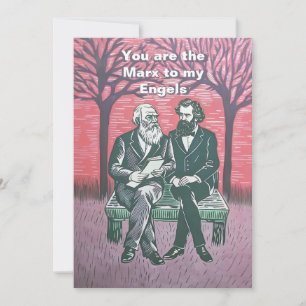 Cartes Pour Fêtes Annuelles Vous êtes le Marx de ma Engels Valentine Card