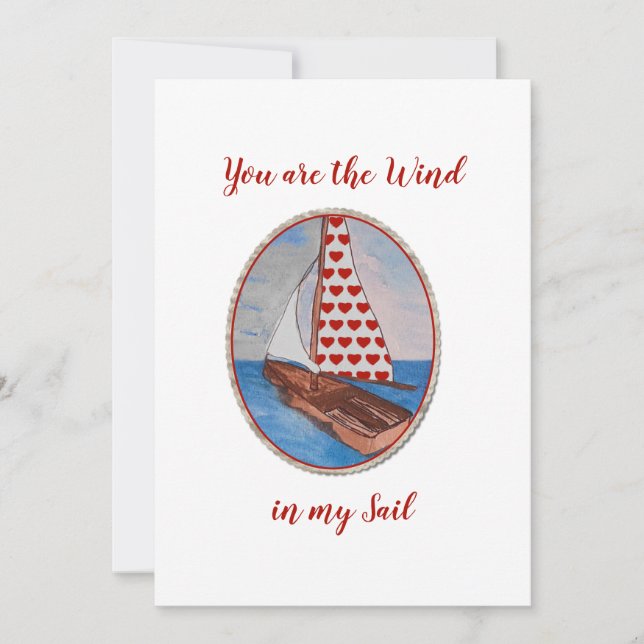 Cartes Pour Fêtes Annuelles Vous êtes le vent dans ma voile (Devant)