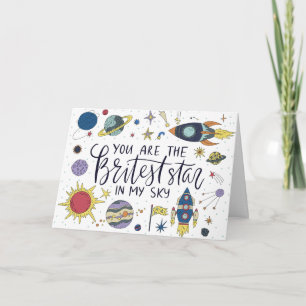Cartes Pour Fêtes Annuelles Vous Êtes L'Étoile La Plus Belle De Mon Sky Space 