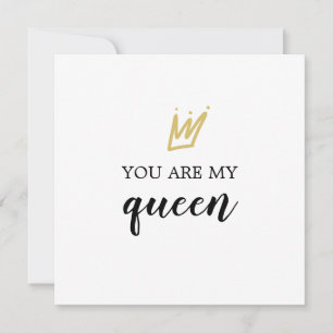 Cartes Pour Fêtes Annuelles Vous êtes ma reine anniversaire/valentine couronne
