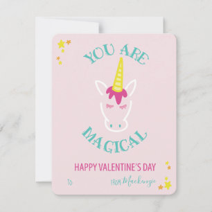 Cartes Pour Fêtes Annuelles Vous Êtes Magique Unicorn Classroom Valentine