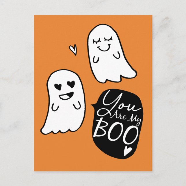 Cartes Pour Fêtes Annuelles Vous êtes mes HUEZ ! amour de fantôme de | (Devant)