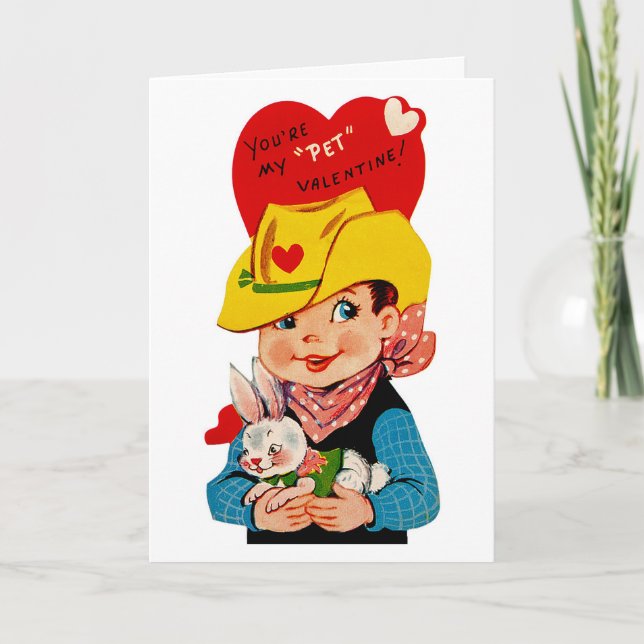 Cartes Pour Fêtes Annuelles Vous êtes mon cowboy de Valentine de "animal (Devant)