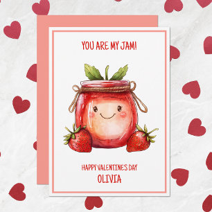 Cartes Pour Fêtes Annuelles Vous Êtes Mon Jam Cute Fraises Enfants Valentine