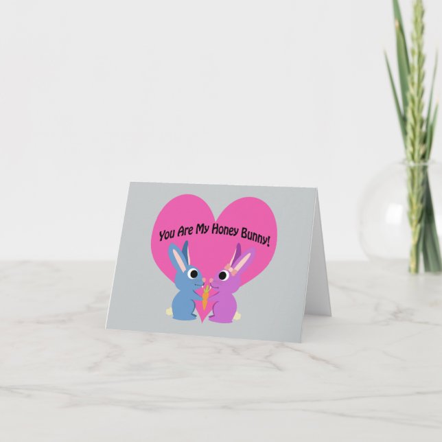 Cartes Pour Fêtes Annuelles Vous êtes mon lapin de miel ! (Devant)
