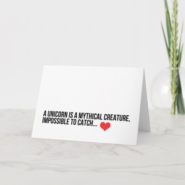 Cartes Pour Fêtes Annuelles Vous êtes mon licorne (Devant)