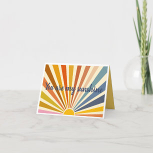 Cartes Pour Fêtes Annuelles Vous êtes mon soleil, Texte Personnalisé