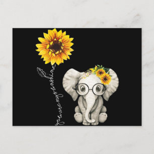 Cartes Pour Fêtes Annuelles Vous Êtes Mon Sunshine Hippie Sunflower Elephant