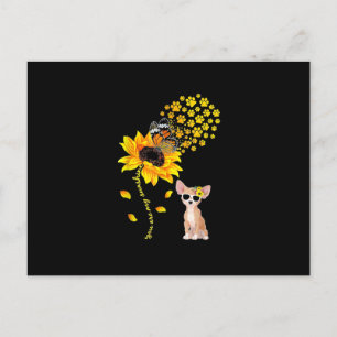 Cartes Pour Fêtes Annuelles Vous Êtes Mon Sunshine Tournesol Chihuahua Hommes 