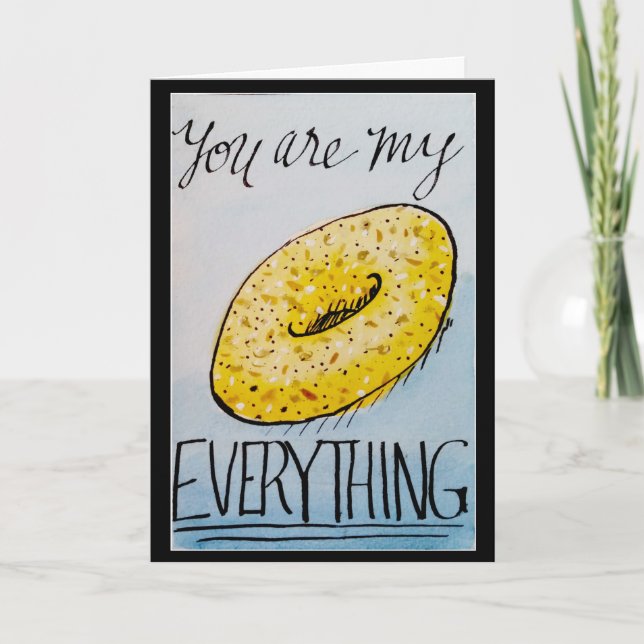 Cartes Pour Fêtes Annuelles Vous êtes mon tout valentine drôle d'aquarelle (Devant)