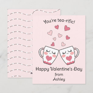Cartes Pour Fêtes Annuelles Vous êtes Tea-rific Cute Kids Class Valentine's Da