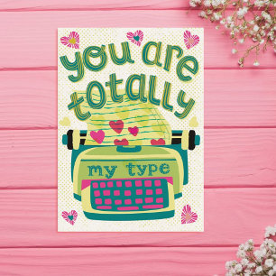 Cartes Pour Fêtes Annuelles Vous êtes Totalement mon type l Coeurs Rose Valent