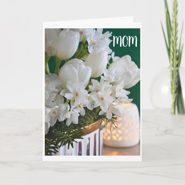 CARTES POUR FÊTES ANNUELLES VOUS ÊTES UN "ANGE" ****MOM**** À NOËL (Devant)