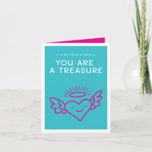 Cartes Pour Fêtes Annuelles Vous êtes un trésor Tropical Bleu Saint-Valentin